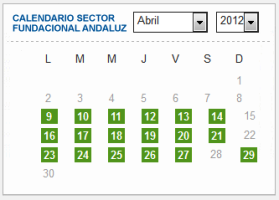 Calendario del sector fundacional andaluz
