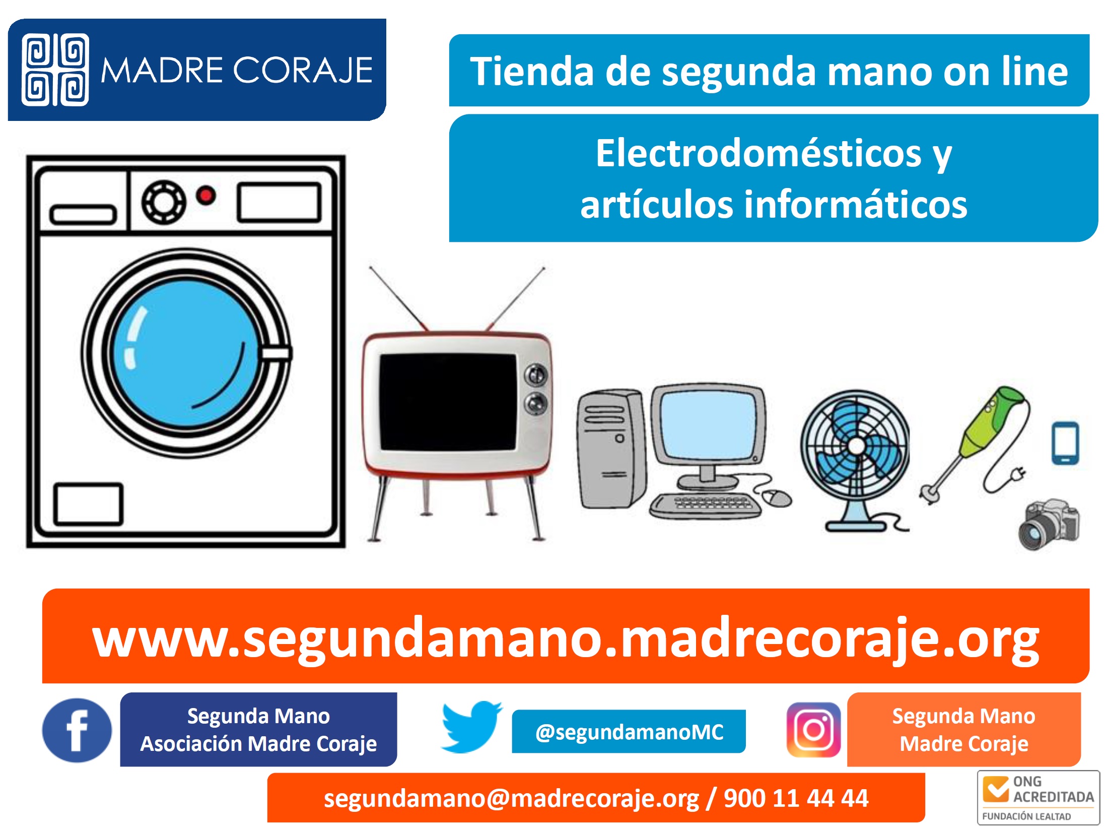 Madre Coraje abre una tienda de segunda mano on line de electrodomésticos y  artículos informáticos - AFA - Asociaciones y Fundaciones Andaluzas