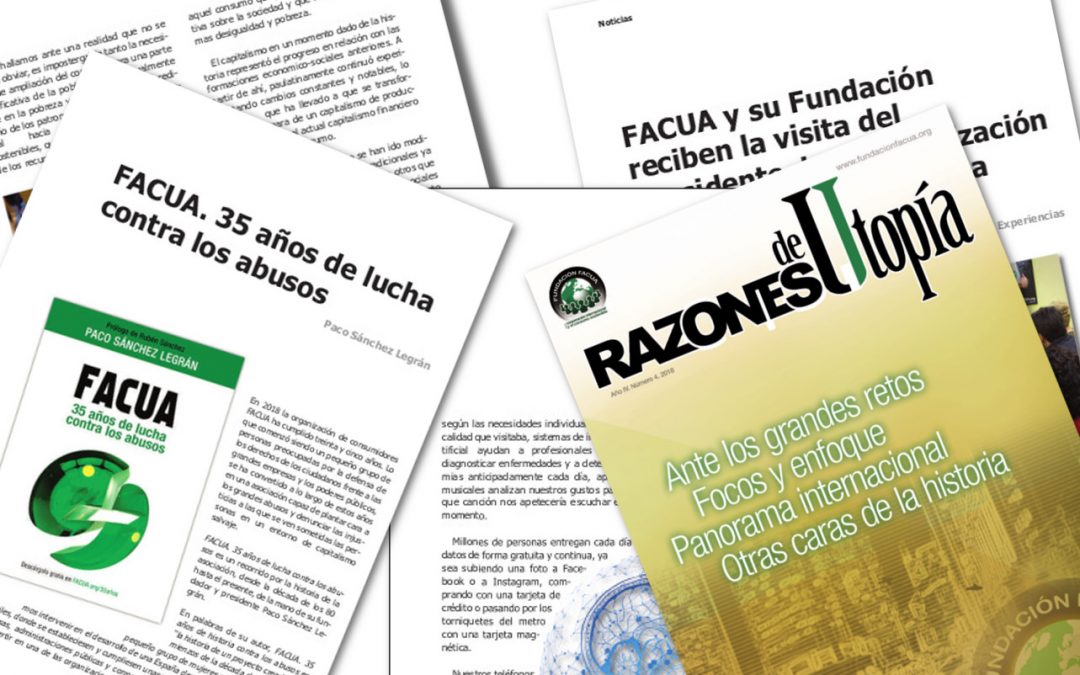 La Fundación FACUA publica el cuarto número de su revista ‘Razones de Utopía’