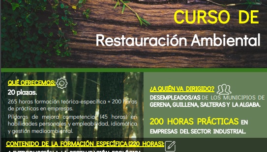 La Escuela Industrial Cobre Las Cruces convoca un nuevo curso sobre Restauración Ambiental