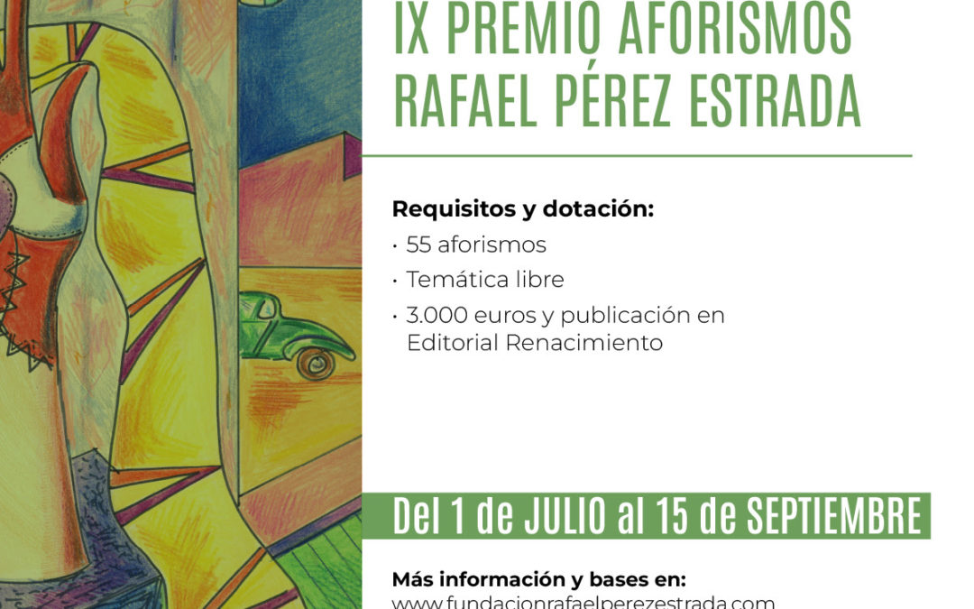 Abierta la convocatoria del IX Premio de Aforismos Rafael Pérez Estrada