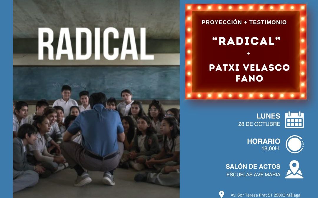 La proyección de “Radical” y el testimonio de Patxi Velasco Fano primera propuesta del Ciclo de Cine y Humanismo «Vínculos que dan la vida»