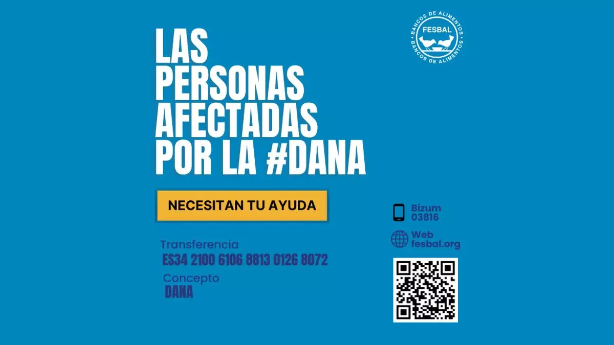 Los 54 Bancos de Alimentos asociados a FESBAL activan elComité de Emergencias para apoyar a los damnificados por la DANA